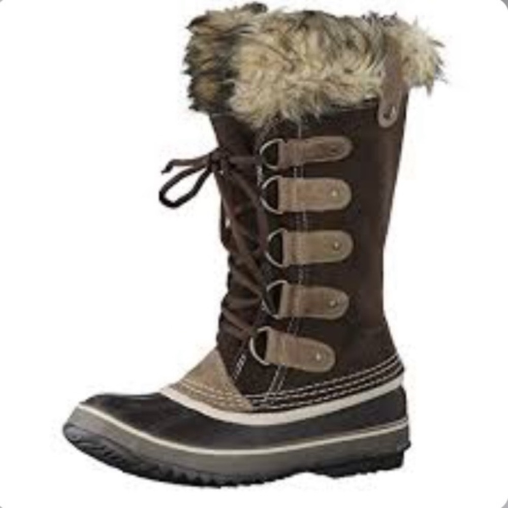 Sorel 7 Joan of Arctic Winter Lace Up Brown Boots